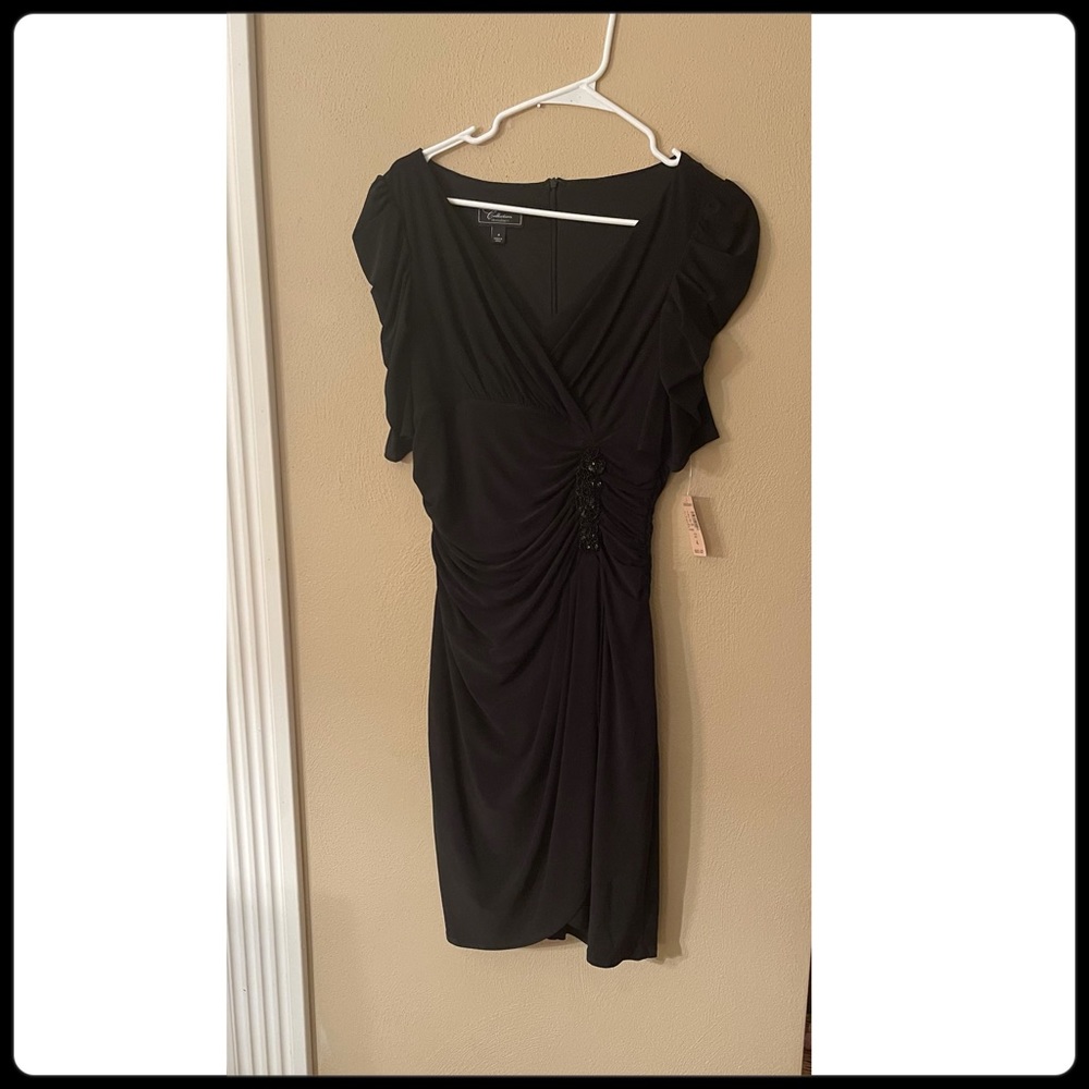 New Elegant Black Dress. Size 4.